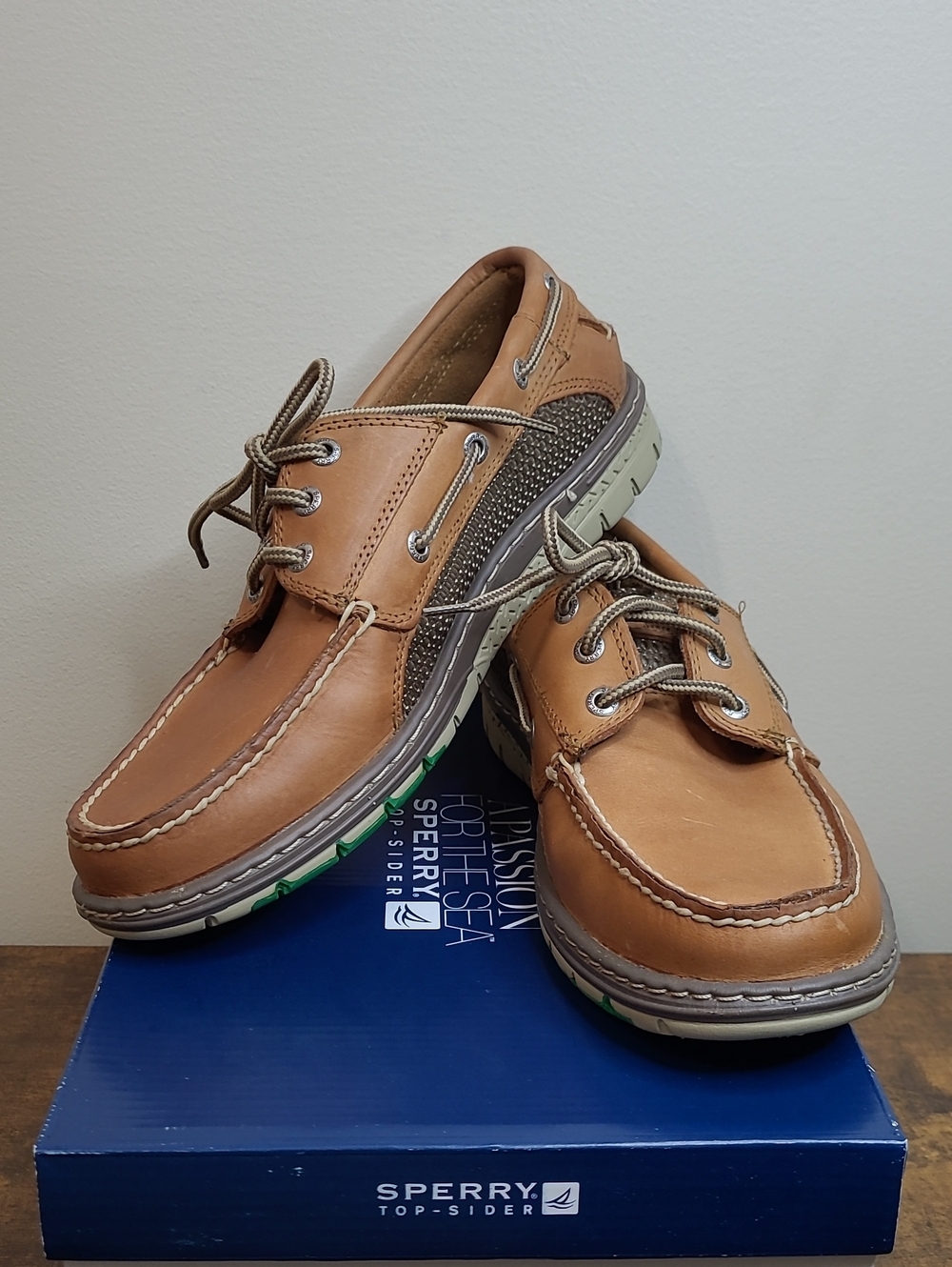 Sperry BILLFISH Tan Leather Boat Shoes Size 9